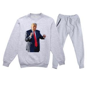 Trump Dance Dancing Like A Felon Vote Trump 2024 Maga Premium Crewneck Sweatsuit Set