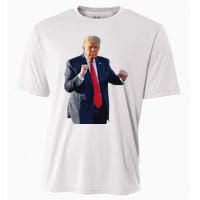 Trump Dance Dancing Like A Felon Vote Trump 2024 Maga Cooling Performance Crew T-Shirt