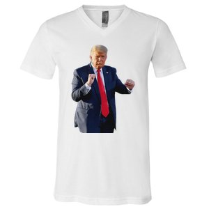 Trump Dance Dancing Like A Felon Vote Trump 2024 Maga V-Neck T-Shirt