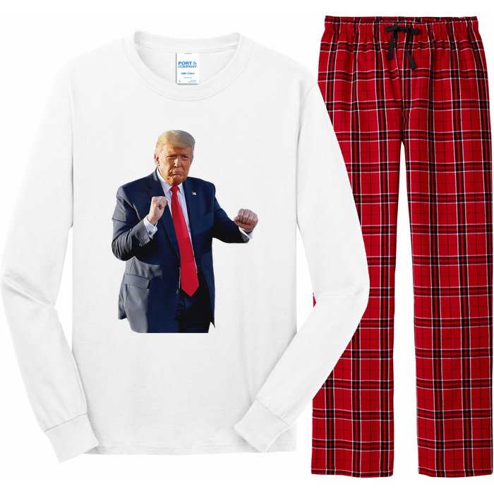 Trump Dance Dancing Like A Felon Vote Trump 2024 Maga Long Sleeve Pajama Set