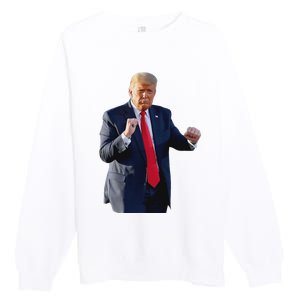 Trump Dance Dancing Like A Felon Vote Trump 2024 Maga Premium Crewneck Sweatshirt