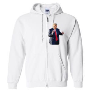 Trump Dance Dancing Like A Felon Vote Trump 2024 Maga Full Zip Hoodie