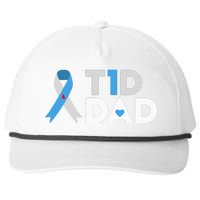 T1D Dad  Diabetes Awareness Type 1 Father Insulin Snapback Five-Panel Rope Hat