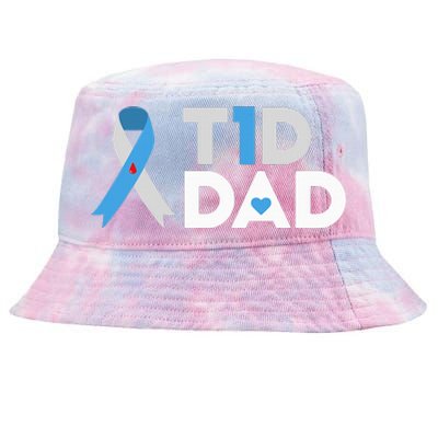 T1D Dad  Diabetes Awareness Type 1 Father Insulin Tie-Dyed Bucket Hat