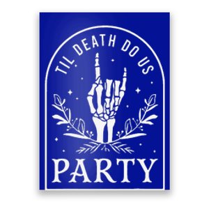 Til Death Do Us Party Retro Halloween Bachelorette Matching Poster