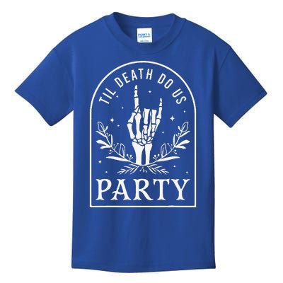 Til Death Do Us Party Retro Halloween Bachelorette Matching Kids T-Shirt