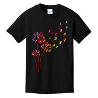 Tie Dye Dandelion Cats Flower Colorful Pet Cat Kids T-Shirt