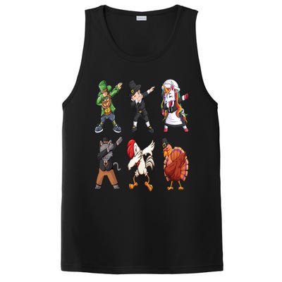 Turkey Dabbing Dance: A Hilarious Thanksgiving Cute Gift PosiCharge Competitor Tank