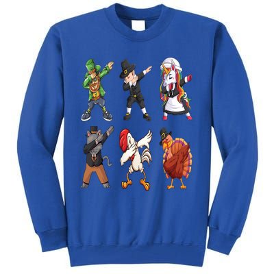 Turkey Dabbing Dance: A Hilarious Thanksgiving Cute Gift Tall Sweatshirt