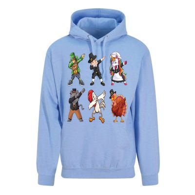 Turkey Dabbing Dance: A Hilarious Thanksgiving Cute Gift Unisex Surf Hoodie