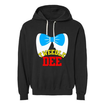 Tweedle Dee Dum Funny Matching Halloween Costume For Couples Garment-Dyed Fleece Hoodie