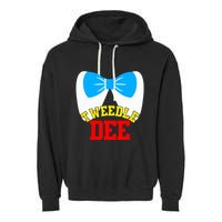 Tweedle Dee Dum Funny Matching Halloween Costume For Couples Garment-Dyed Fleece Hoodie