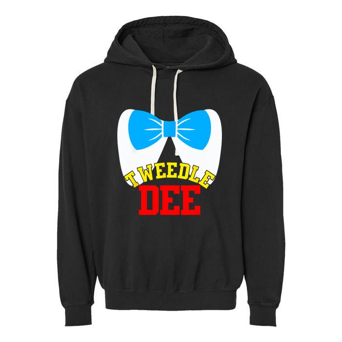 Tweedle Dee Dum Funny Matching Halloween Costume For Couples Garment-Dyed Fleece Hoodie