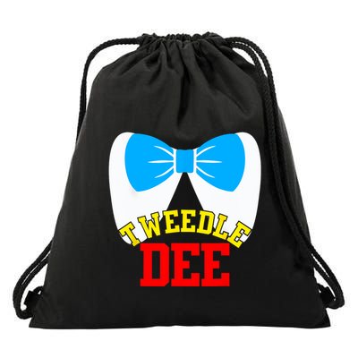Tweedle Dee Dum Funny Matching Halloween Costume For Couples Drawstring Bag