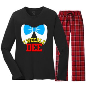 Tweedle Dee Dum Funny Matching Halloween Costume For Couples Women's Long Sleeve Flannel Pajama Set 