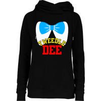 Tweedle Dee Dum Funny Matching Halloween Costume For Couples Womens Funnel Neck Pullover Hood