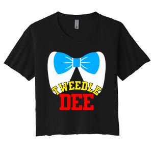 Tweedle Dee Dum Funny Matching Halloween Costume For Couples Women's Crop Top Tee