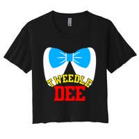 Tweedle Dee Dum Funny Matching Halloween Costume For Couples Women's Crop Top Tee