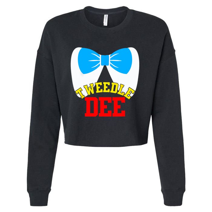 Tweedle Dee Dum Funny Matching Halloween Costume For Couples Cropped Pullover Crew