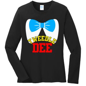 Tweedle Dee Dum Funny Matching Halloween Costume For Couples Ladies Long Sleeve Shirt