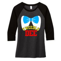 Tweedle Dee Dum Funny Matching Halloween Costume For Couples Women's Tri-Blend 3/4-Sleeve Raglan Shirt