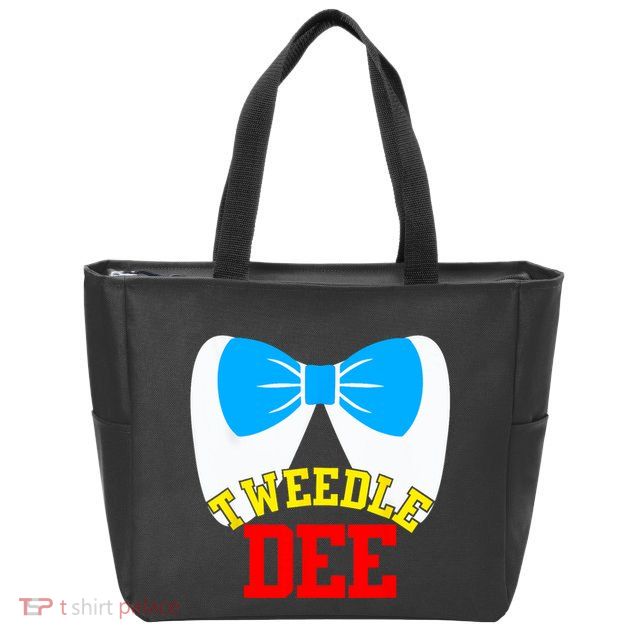 Tweedle Dee Dum Funny Matching Halloween Costume For Couples Zip Tote Bag