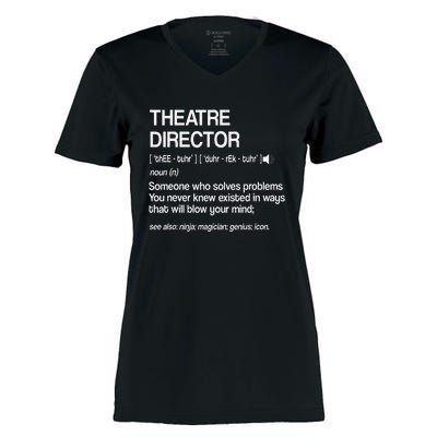 Theater Director Definition Broadway Musical Theatre Women's Momentum V-Neck T-Shirt