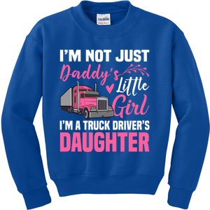 Truck Driver Daughter Cute Of Trucker Daddy Great Gift Kids Sweatshirt