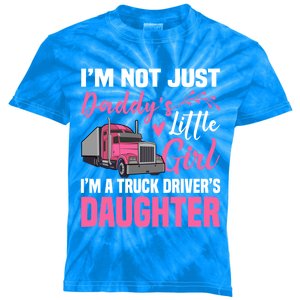 Truck Driver Daughter Cute Of Trucker Daddy Great Gift Kids Tie-Dye T-Shirt