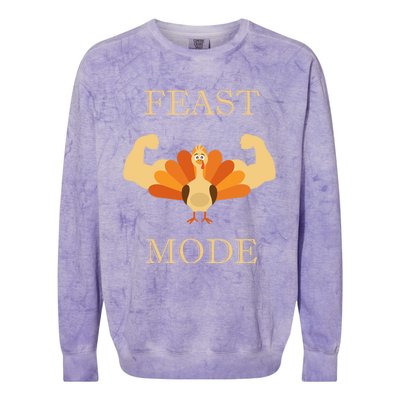 Thanksgiving Day Design Feast Mode And Gift Colorblast Crewneck Sweatshirt