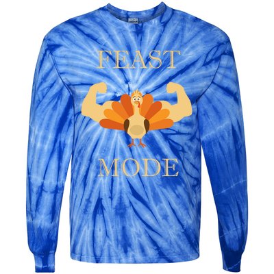 Thanksgiving Day Design Feast Mode And Gift Tie-Dye Long Sleeve Shirt