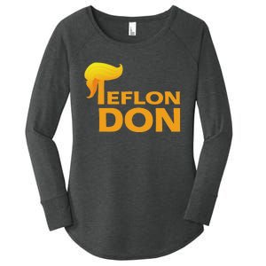 Teflon Don Donald Trump Hair Women's Perfect Tri Tunic Long Sleeve Shirt