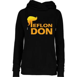 Teflon Don Donald Trump Hair Womens Funnel Neck Pullover Hood