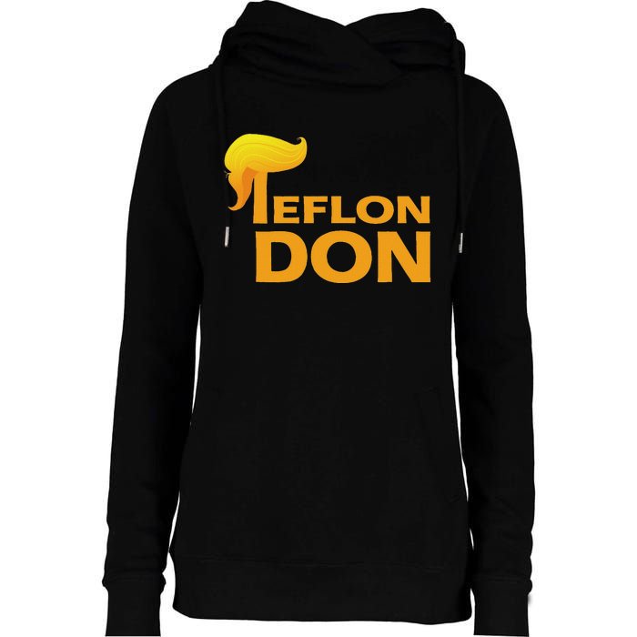 Teflon Don Donald Trump Hair Womens Funnel Neck Pullover Hood