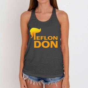 Teflon Don Donald Trump Hair Women's Knotted Racerback Tank