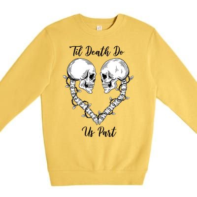 Til Death Do Us Part Skeleton Heart Premium Crewneck Sweatshirt