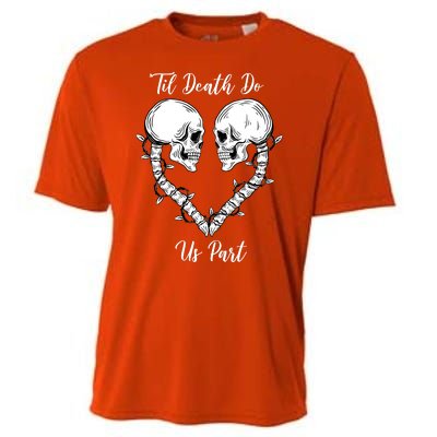 Til Death Do Us Part Skeleton Heart Cooling Performance Crew T-Shirt