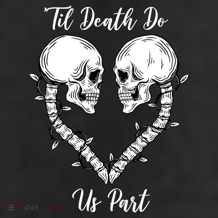 Til Death Do Us Part Skeleton Heart Garment-Dyed Fleece Hoodie