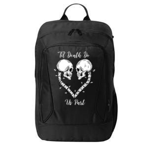 Til Death Do Us Part Skeleton Heart City Backpack