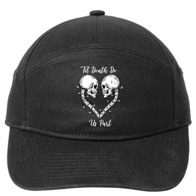 Til Death Do Us Part Skeleton Heart 7-Panel Snapback Hat