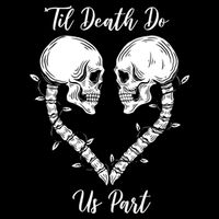 Til Death Do Us Part Skeleton Heart Bucket Hat