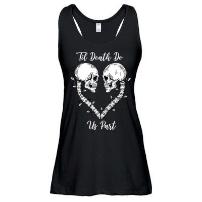 Til Death Do Us Part Skeleton Heart Ladies Essential Flowy Tank