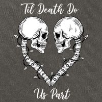 Til Death Do Us Part Skeleton Heart Cotton Canvas Backpack