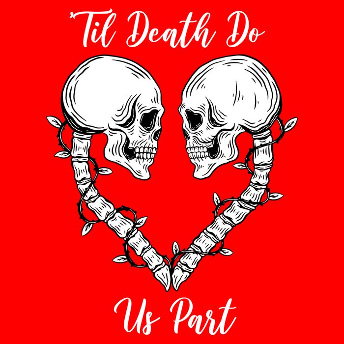 Til Death Do Us Part Skeleton Heart Apron
