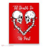Til Death Do Us Part Skeleton Heart Poster