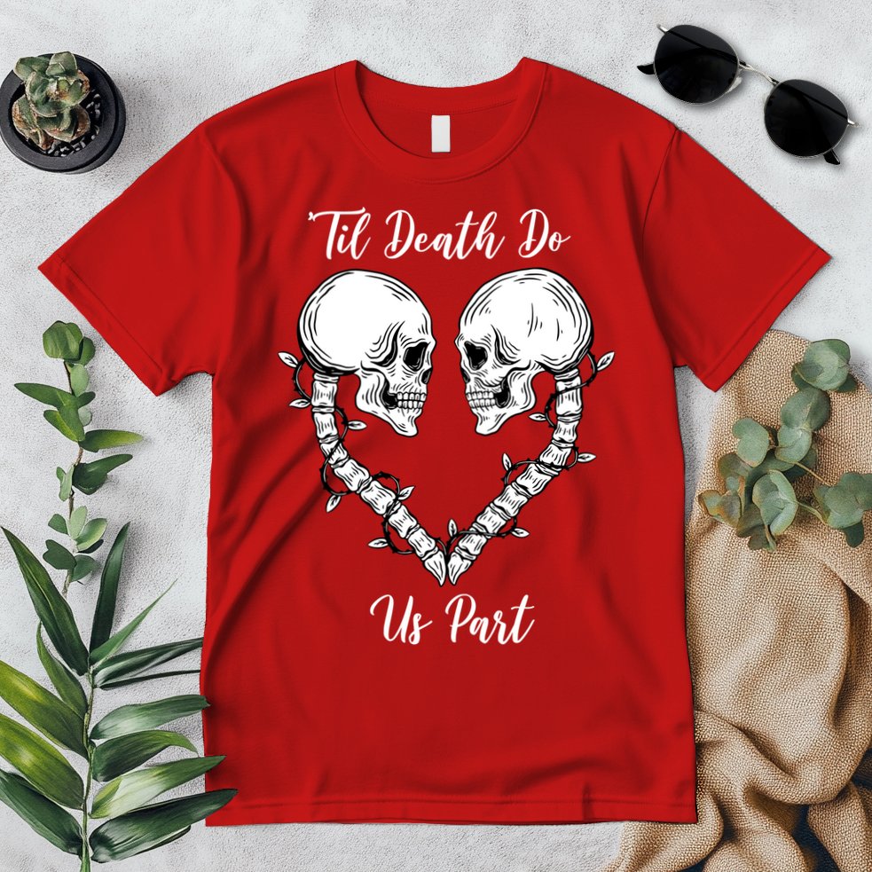 Til Death Do Us Part Skeleton Heart Premium T-Shirt