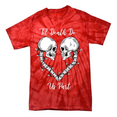 Til Death Do Us Part Skeleton Heart Tie-Dye T-Shirt