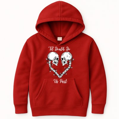 Til Death Do Us Part Skeleton Heart Kids Hoodie