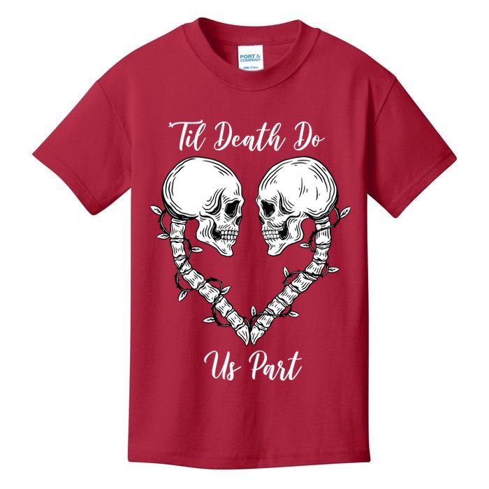Til Death Do Us Part Skeleton Heart Kids T-Shirt