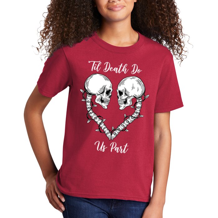 Til Death Do Us Part Skeleton Heart Kids T-Shirt